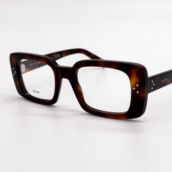 NEW CL50163I 053, SQUARE HAVANA BROWN WOMEN EYEGLASSES CELINE - Picture 5 of 10